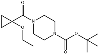 tert-butyl 4-(1-ethoxycyclopropanecarbonyl)piperazine-1-carboxylate 구조식 이미지