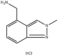 (2-methyl-2h-indazol-4-yl)methanamine hydrochloride Structure