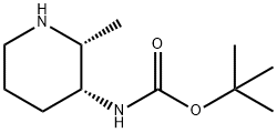 tert-butyl N-[(2R,3R)-2-methylpiperidin-3-yl]carbamate Structure
