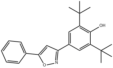 2,6-di-tert-butyl-4-(5-phenylisoxazol-3-yl)phenol 구조식 이미지