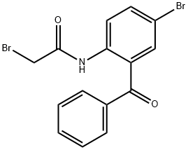 N-(2-benzoyl-4-bromophenyl)-2-bromoacetamide 구조식 이미지