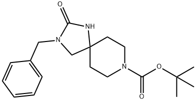 tert-Butyl 3-benzyl-2-oxo-1,3,8-triazaspiro[4.5]decane-8-carboxylate 구조식 이미지