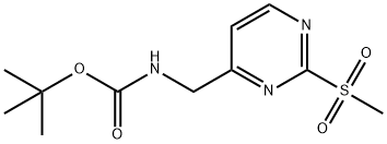 tert-Butyl ((2-(methylsulfonyl)pyrimidin-4-yl)methyl)carbamate Structure