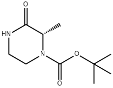 (S)-tert-butyl 2-methyl-3-oxopiperazine-1-carboxylate 구조식 이미지