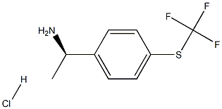 (R)-1-(4-((Trifluoromethyl)thio)phenyl)ethanamine hydrochloride 구조식 이미지