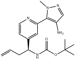 tert-butyl(S)-(1-(2-(4-amino-1-methyl-1H-pyrazol-5-yl)pyridin-4-yl)but-3-en-1-yl)carbamate Structure