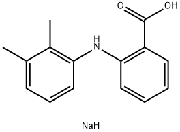 Benzoic acid, 2-[(2,3-dimethylphenyl)amino]-, monosodium salt
 Structure