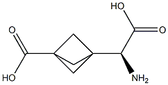 (S)-3-(Amino(carboxy)methyl)bicyclo[1.1.1]pentane-1-carboxylicacid Structure