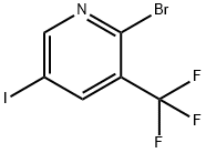 2-Bromo-5-iodo-3-(trifluoromethyl)pyridine 구조식 이미지