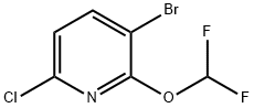 3-Bromo-6-chloro-2-(difluoromethoxy)pyridine Structure