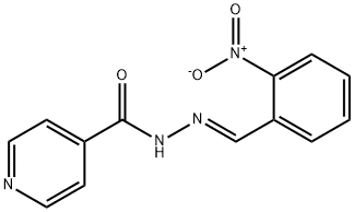 N'-[(E)-(2-nitrophenyl)methylidene]pyridine-4-carbohydrazide 구조식 이미지