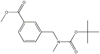 Methyl 3-(((tert-butoxycarbonyl)(methyl)amino)methyl)benzoate 구조식 이미지