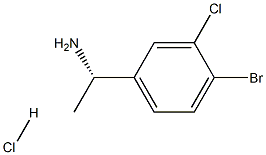 (S)-1-(4-Bromo-3-chlorophenyl)ethanamine hydrochloride 구조식 이미지
