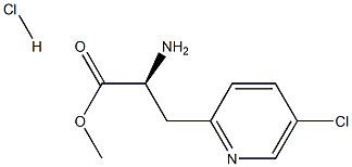 (S)-Methyl 2-amino-3-(5-chloropyridin-2-yl)propanoate hydrochloride 구조식 이미지