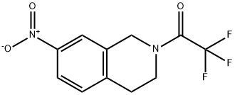 2,2,2-Trifluoro-1-(7-nitro-3,4-dihydro-1H-isoquinolin-2-yl)-ethanone 구조식 이미지