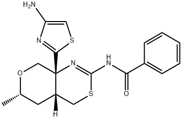 N-((4aR,6S,8aR)-8a-(4-aminothiazol-2-yl)-6-methyl-4,4a,5,6,8,8a-hexahydropyrano[3,4-d][1,3]thiazin-2-yl)benzamide Structure