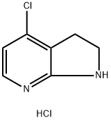 4-chloro-1H,2H,3H-pyrrolo[2,3-b]pyridine hydrochloride 구조식 이미지