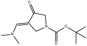 tert-butyl(E)-3-((dimethylamino)methylene)-4-oxopyrrolidine-1-carboxylate 구조식 이미지