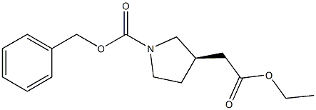 (R)-benzyl 3-(2-ethoxy-2-oxoethyl)pyrrolidine-1-carboxylate Structure