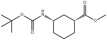 methyl (1R,3S)-3-[(2-methylpropan-2-yl)oxycarbonylamino]cyclohexane-1-carboxylate Structure