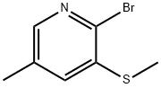 2-bromo-5-methyl-3-(methylthio)pyridine Structure