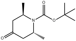 (2R,6R)-2,6-Dimethyl-4-oxo-piperidine-1-carboxylic acid tert-butyl ester Structure