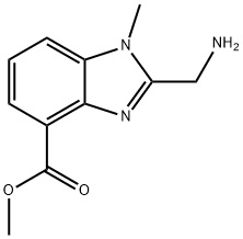 methyl 2-(aminomethyl)-1-methyl-1H-1,3-benzodiazole-4-carboxylate 구조식 이미지