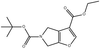 5-Tert-Butyl 3-Ethyl 4H-Furo[2,3-C]Pyrrole-3,5(6H)-Dicarboxylate Structure