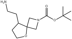 Tert-Butyl 8-(2-Aminoethyl)-5-Oxa-2-Azaspiro[3.4]Octane-2-Carboxylate 구조식 이미지