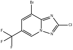 8-Bromo-2-chloro-6-trifluoromethyl-[1,2,4]triazolo[1,5-a]pyridine Structure