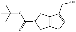 Tert-Butyl 3-(Hydroxymethyl)-4H-Furo[2,3-C]Pyrrole-5(6H)-Carboxylate 구조식 이미지