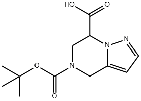 5-(Tert-Butoxycarbonyl)-4,5,6,7-Tetrahydropyrazolo[1,5-A]Pyrazine-7-Carboxylic Acid Structure