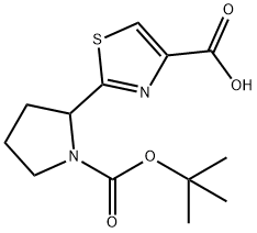 2-(1-[(Tert-Butoxy)Carbonyl]Pyrrolidin-2-Yl)-1,3-Thiazole-4-Carboxylic Acid Structure