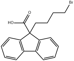 9H-플루오렌-9-카르복실산,9-(4-브로모부틸)- 구조식 이미지