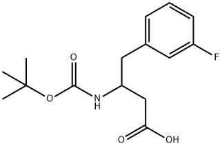 3-(Boc-amino)-4-(3-fluorophenyl)butyric Acid 구조식 이미지