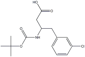 3-(Boc-amino)-4-(3-chlorophenyl)butyric Acid 구조식 이미지