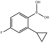 2-cyclopropyl-4-fluorophenylboronic acid 구조식 이미지