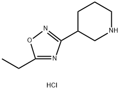 Piperidine, 3-(5-ethyl-1,2,4-oxadiazol-3-yl)-, hydrochloride 구조식 이미지