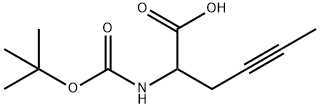 2-(tert-butoxycarbonylamino)hex-4-ynoic acid Structure