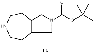 Octahydro-pyrrolo[3,4-d]azepine-2-carboxylic acid tert-butyl ester hydrochloride 구조식 이미지