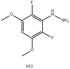 (2,6-Difluoro-3,5-dimethoxyphenyl)hydrazine hydrochloride 구조식 이미지