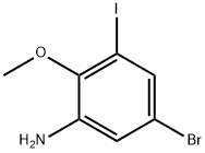 5-Bromo-3-iodo-2-methoxyaniline 구조식 이미지