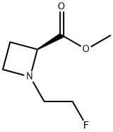 2-Azetidinecarboxylic acid, 1-(2-fluoroethyl)-,methyl ester,  (2S)- Structure