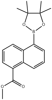 5-(Methoxycarbonyl)naphthalene-1-boronic acid pinacol ester Structure