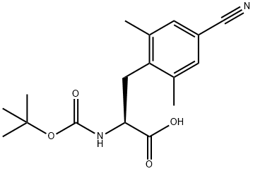 L-Phenylalanine, 4-cyano-N-[(1,1-dimethylethoxy)carbonyl]-2,6-dimethyl- 구조식 이미지