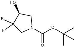 tert-butyl(S)-3,3-difluoro-4-hydroxypyrrolidine-1-carboxylate 구조식 이미지