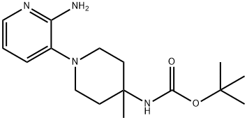 tert-butyl(1-(2-aminopyridin-3-yl)-4-methylpiperidin-4-yl)carbamate 구조식 이미지