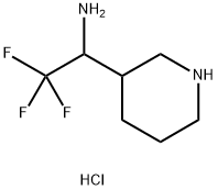 2,2,2-trifluoro-1-(piperidin-3-yl)ethanamine dihydrochloride 구조식 이미지