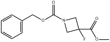 1-benzyl 3-methyl 3-fluoroazetidine-1,3-dicarboxylate Structure