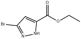 Ethyl 3-bromo-1H-pyrazole-5-carboxylate 구조식 이미지